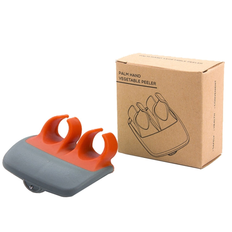 Pelador de mano de palma de 2 uds para patatas, frutas, pelador de verduras de cocina, 2pcs Green, 2pcs Orange