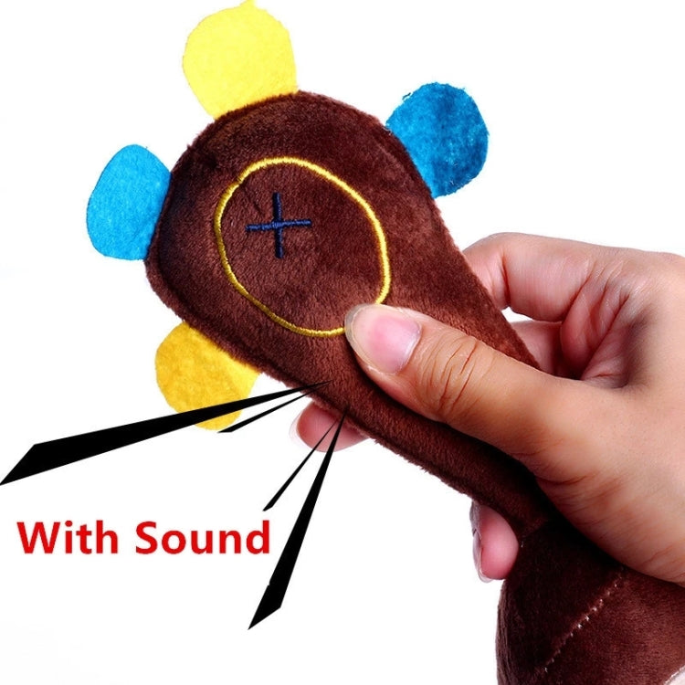 3 piezas de juguetes para perros, juguetes de peluche con sonido, resistentes a las mordeduras, suministros para perros para la dentición, Monkey, Pig, Deer