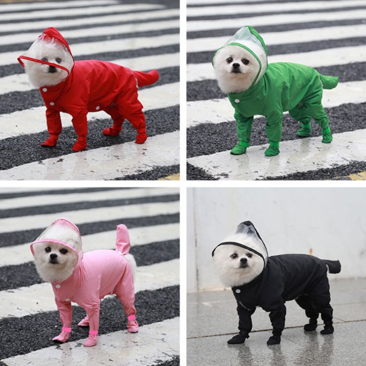 Chubasquero impermeable para exteriores de una sola pieza para mascotas con todo incluido, S, M, L, XL