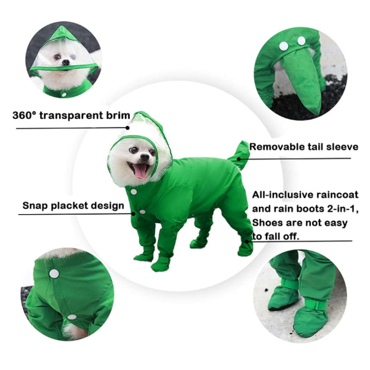 Chubasquero impermeable para exteriores de una sola pieza para mascotas con todo incluido, S, M, L, XL