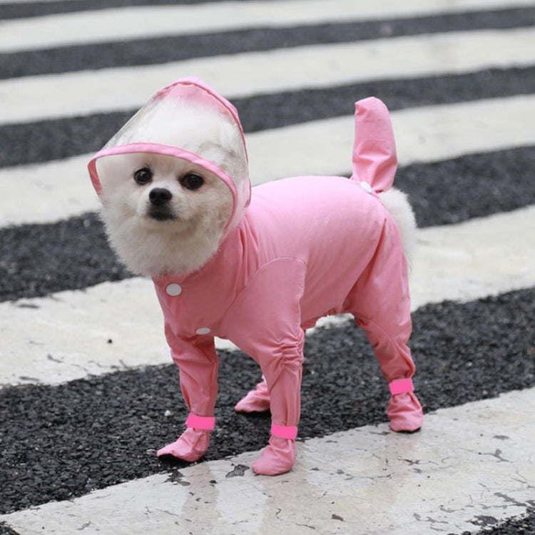 Chubasquero impermeable para exteriores de una sola pieza para mascotas con todo incluido, S, M, L, XL