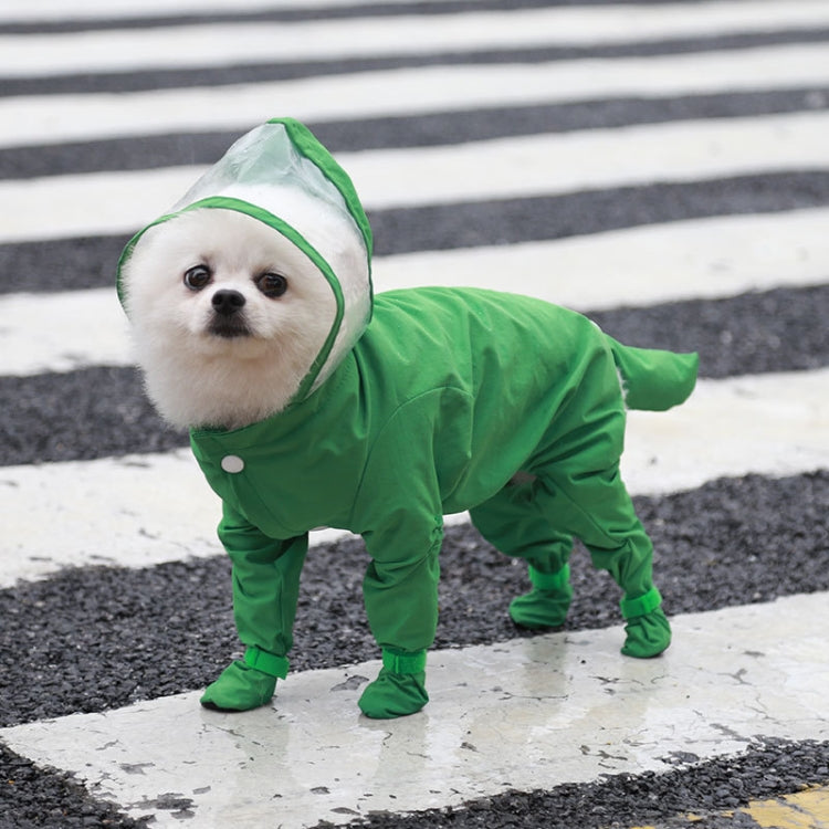Chubasquero impermeable para exteriores de una sola pieza para mascotas con todo incluido, S, M, L, XL