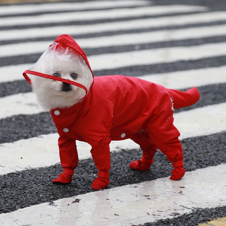 Chubasquero impermeable para exteriores de una sola pieza para mascotas con todo incluido, S, M, L, XL