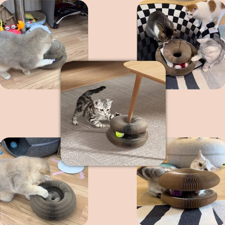 LM1012 Tablero rascador para gatos con órgano, juguetes para gatos con campana, Organ Shape