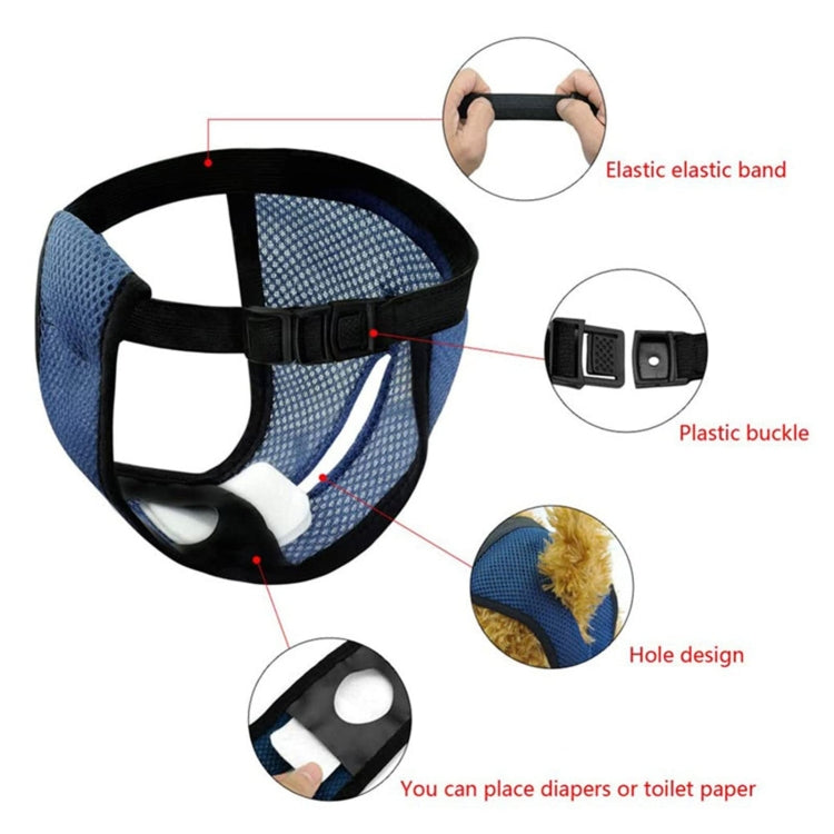 Pantalones fisiológicos transpirables para perros, pantalones menstruales, pantalones sanitarios antiacoso, Black XL: 50-59cm