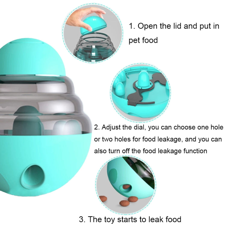 056DT Rompecabezas Entrenamiento Pet Food Fugas Juguete Tumble Ball Perro Juguete, Tumbler Ball(Lake Blue), Tumbler Ball(Green)