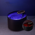 fuente de agua automática del gato del dispensador eléctrico del agua del animal doméstico 3L con la luz, With Light Blue, With Light White