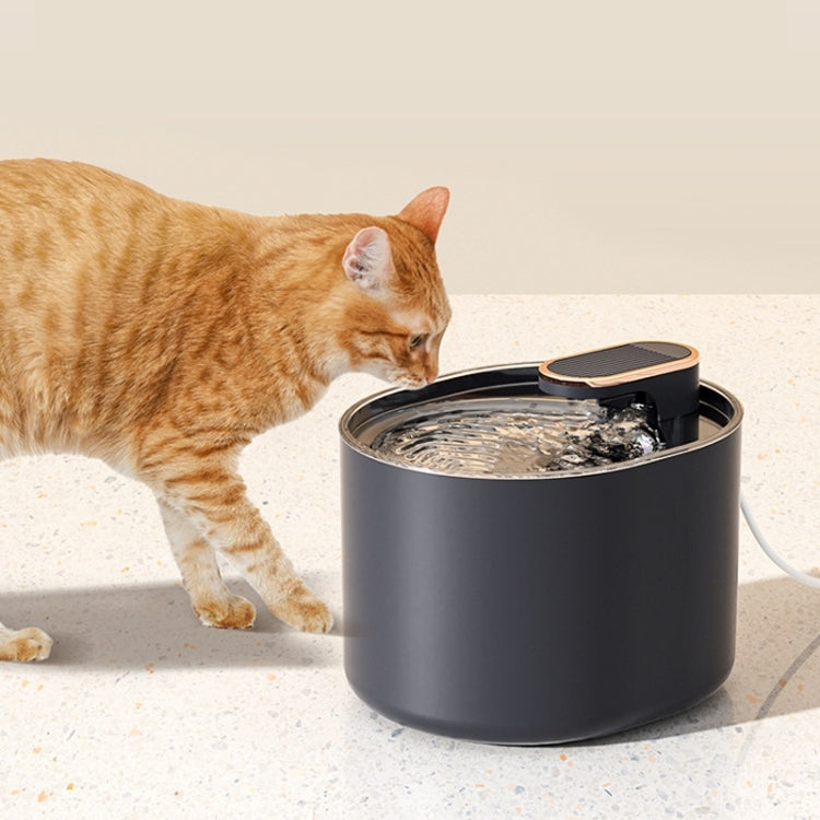 fuente de agua automática del gato del dispensador eléctrico del agua del animal doméstico 3L con la luz, With Light Blue, With Light White