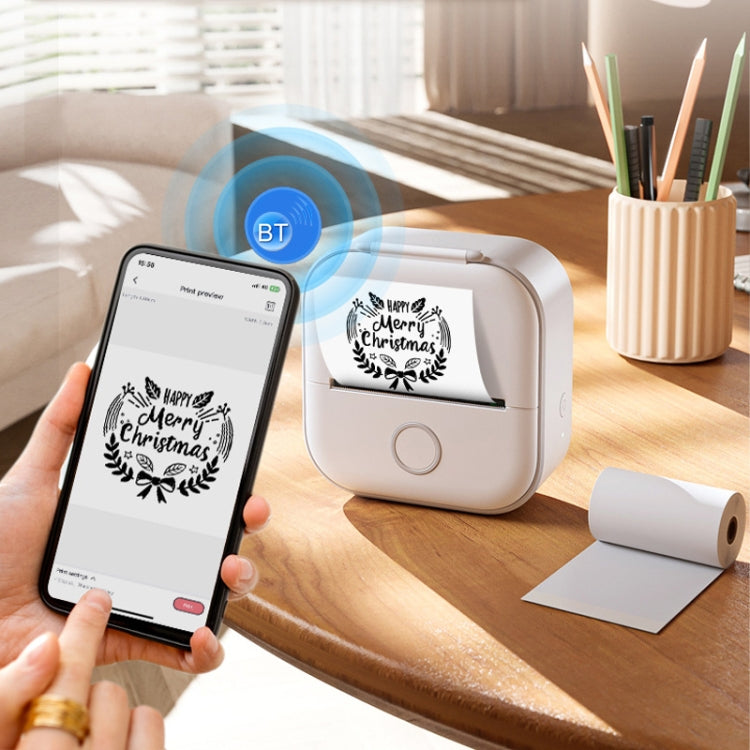 Phomemo T02 Error estándar Mini bolsillo pequeño portátil Bluetooth teléfono foto etiqueta impresora térmica, Standard