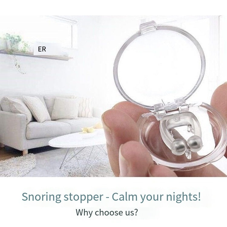 Dispositivo magnético antironquidos para dejar de roncar, Clip para la nariz, ayuda para dormir, protector de Apnea, 1pc