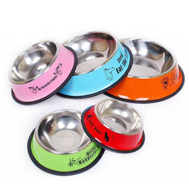 Cuenco antivuelco de acero inoxidable para mascotas, cuenco para comida para perros y gatos, M 15cm, L 18cm, XL 22cm, XXL 26cm