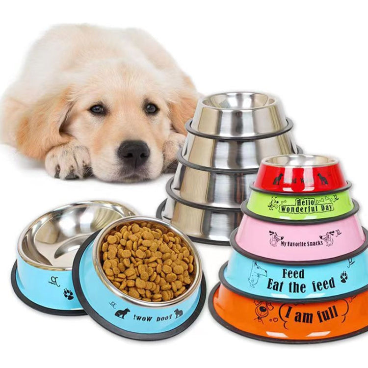 Cuenco antivuelco de acero inoxidable para mascotas, cuenco para comida para perros y gatos, M 15cm, L 18cm, XL 22cm, XXL 26cm