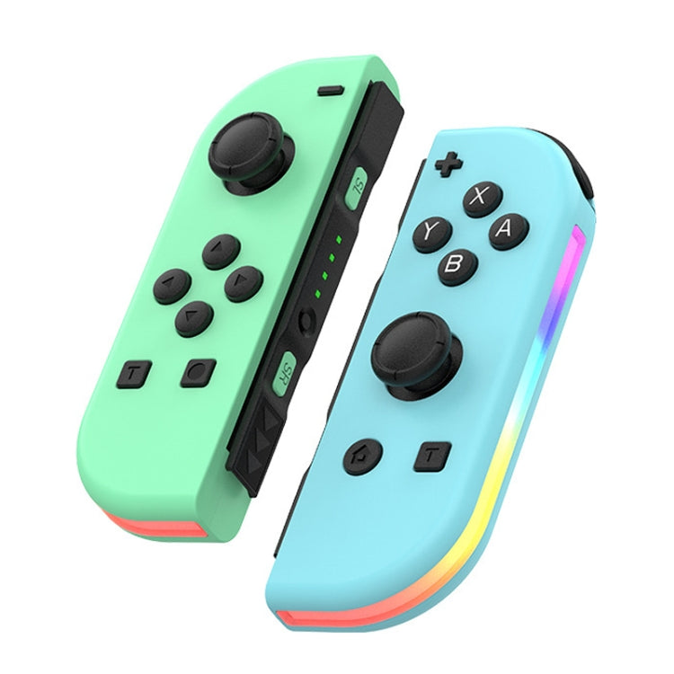 JOY-02 Manija izquierda y derecha para juegos con luces RGB, sensación corporal, gamepad Bluetooth para Switch / Switch OLED / Switch Pro / Switch Lite / Switch Joycon, Blue Red, Green Blue, White