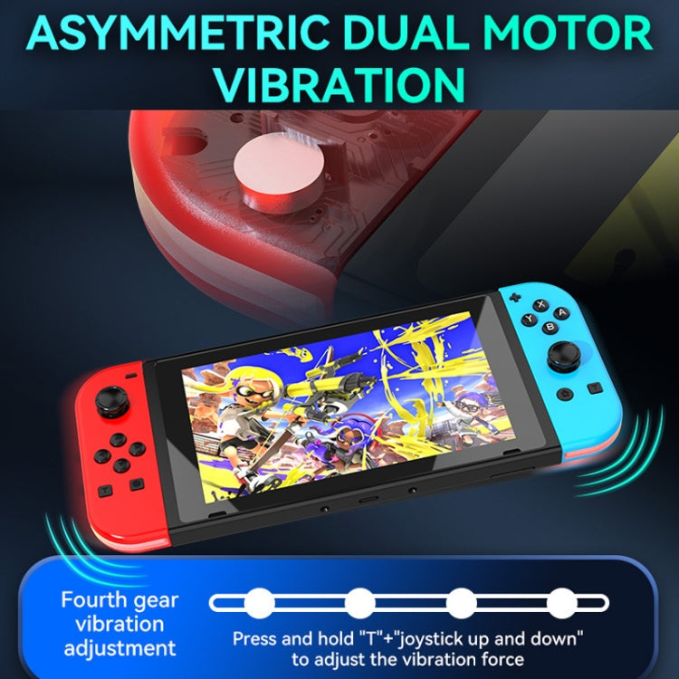 JOY-02 Manija izquierda y derecha para juegos con luces RGB, sensación corporal, gamepad Bluetooth para Switch / Switch OLED / Switch Pro / Switch Lite / Switch Joycon, Blue Red, Green Blue, White