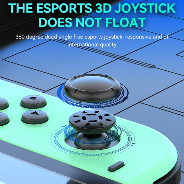 JOY-02 Manija izquierda y derecha para juegos con luces RGB, sensación corporal, gamepad Bluetooth para Switch / Switch OLED / Switch Pro / Switch Lite / Switch Joycon, Blue Red, Green Blue, White