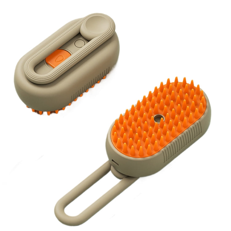 Peine eléctrico para mascotas, cepillo de aseo con vapor recargable para gatos, herramienta de limpieza, Handle White, Handle Coffee