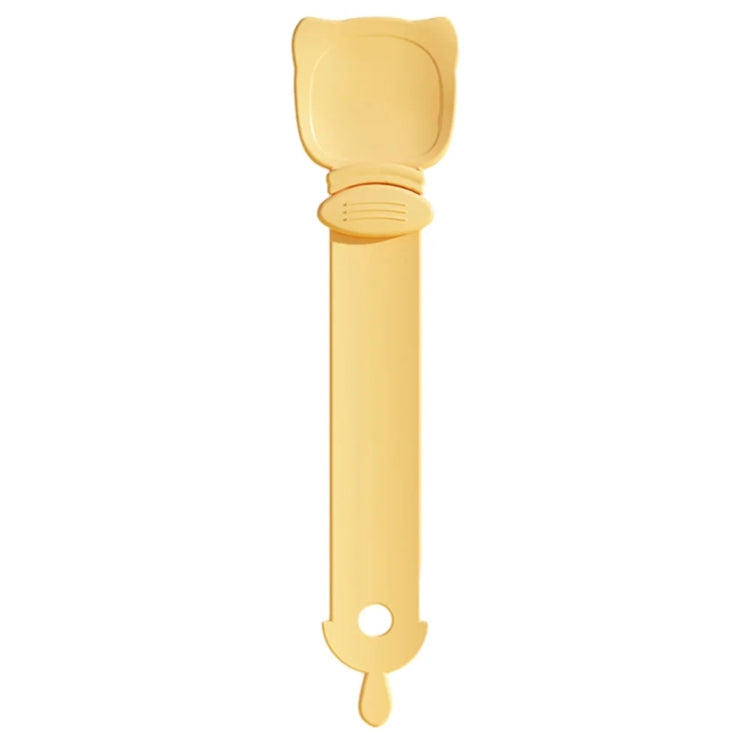 Alimentador para gatos, exprimidor de tiras para gatos, merienda para mascotas, cuchara de alimentación de carne picada, Naranja, Verde, Beige
