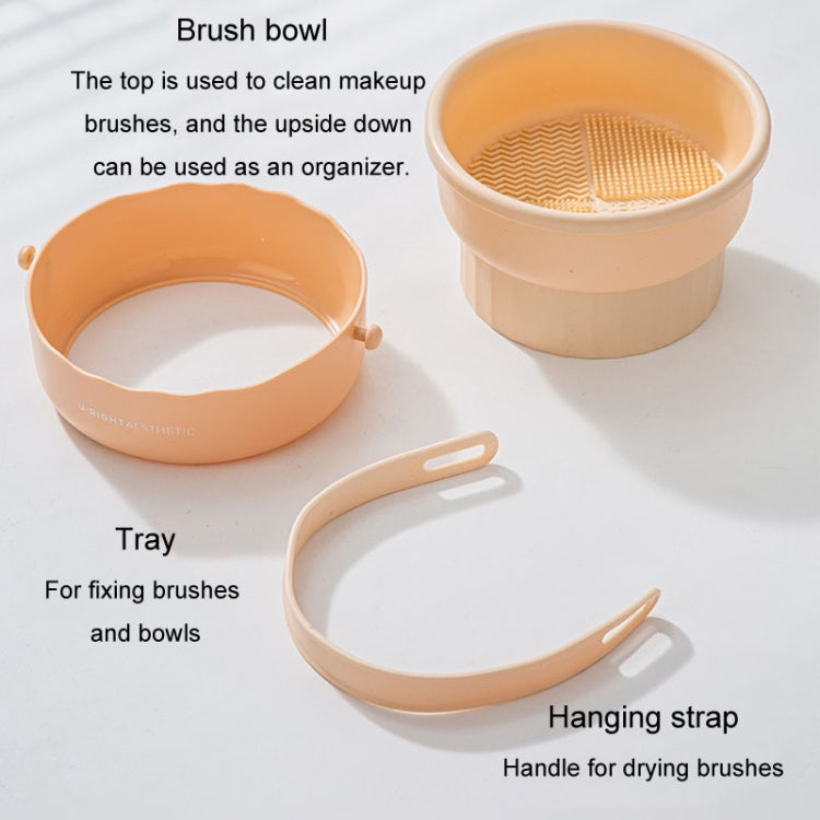 Herramienta de limpieza de huevos cosméticos de silicona estante de secado de almacenamiento de cuenco de limpieza de brochas de maquillaje