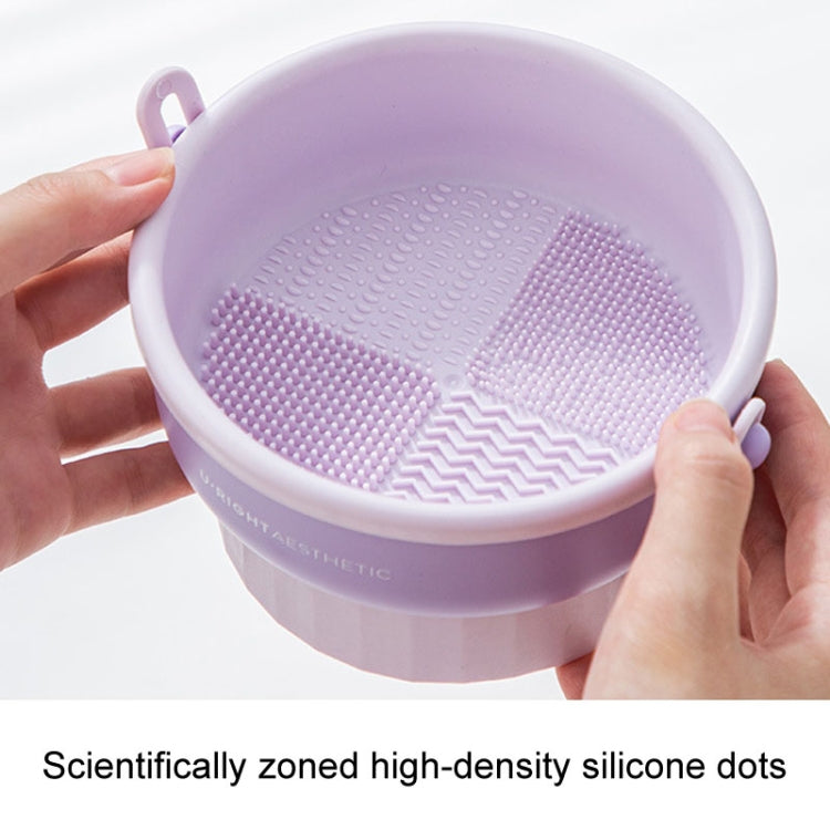 Herramienta de limpieza de huevos cosméticos de silicona estante de secado de almacenamiento de cuenco de limpieza de brochas de maquillaje