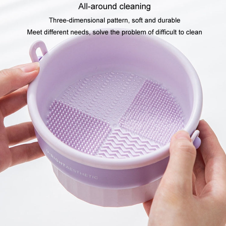 Herramienta de limpieza de huevos cosméticos de silicona estante de secado de almacenamiento de cuenco de limpieza de brochas de maquillaje