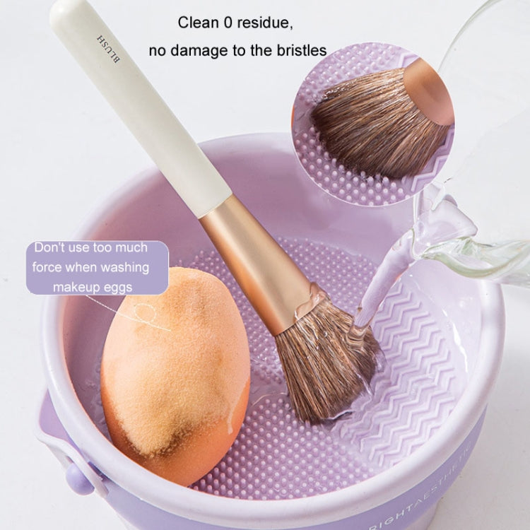 Herramienta de limpieza de huevos cosméticos de silicona estante de secado de almacenamiento de cuenco de limpieza de brochas de maquillaje