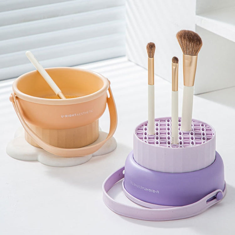 Herramienta de limpieza de huevos cosméticos de silicona estante de secado de almacenamiento de cuenco de limpieza de brochas de maquillaje