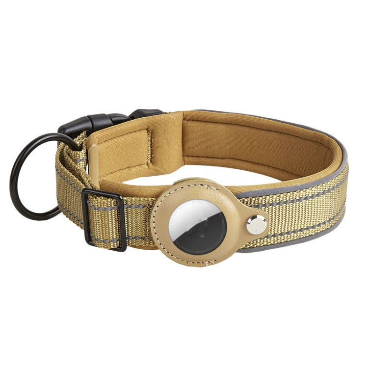 Para AirTag Tracker Collar de perro Forro de neopreno Collar reflectante para mascotas, S, M, L, XL