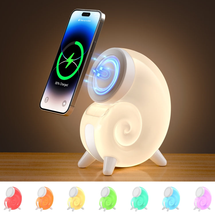 Concha RGB Touch Night Light Magsafe Cargador inalámbrico magnético, N70-C