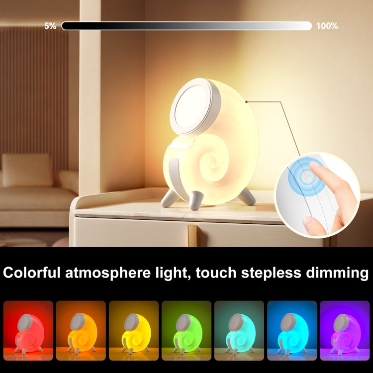 Concha RGB Touch Night Light Magsafe Cargador inalámbrico magnético, N70-C