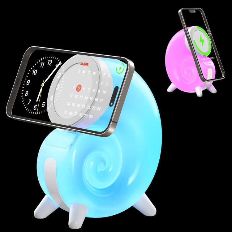 Concha RGB Touch Night Light Magsafe Cargador inalámbrico magnético, N70-C