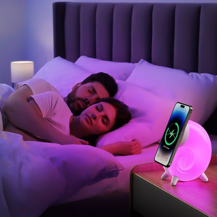 Concha RGB Touch Night Light Magsafe Cargador inalámbrico magnético, N70-C