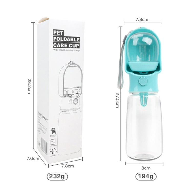 2 en 1 comedero para mascotas, botella de agua potable para perros, taza de agua portátil para pasear al aire libre, 500ml+180ml, 320ml+180ml