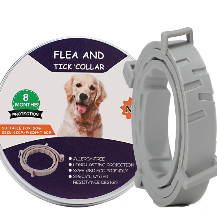 Collar antipulgas y garrapatas para perros y gatos con estuche de aluminio, 72cm Gray, 72cm Orange, 72cm Blue, 38cm Orange, 38cm Pink, 38cm Blue