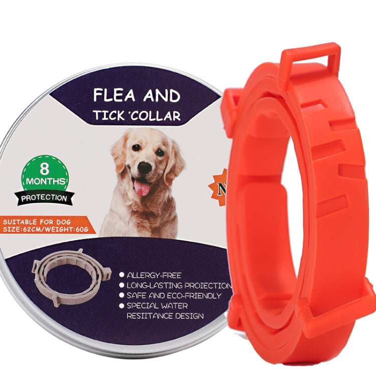 Collar antipulgas y garrapatas para perros y gatos con estuche de aluminio, 72cm Gray, 72cm Orange, 72cm Blue, 38cm Orange, 38cm Pink, 38cm Blue