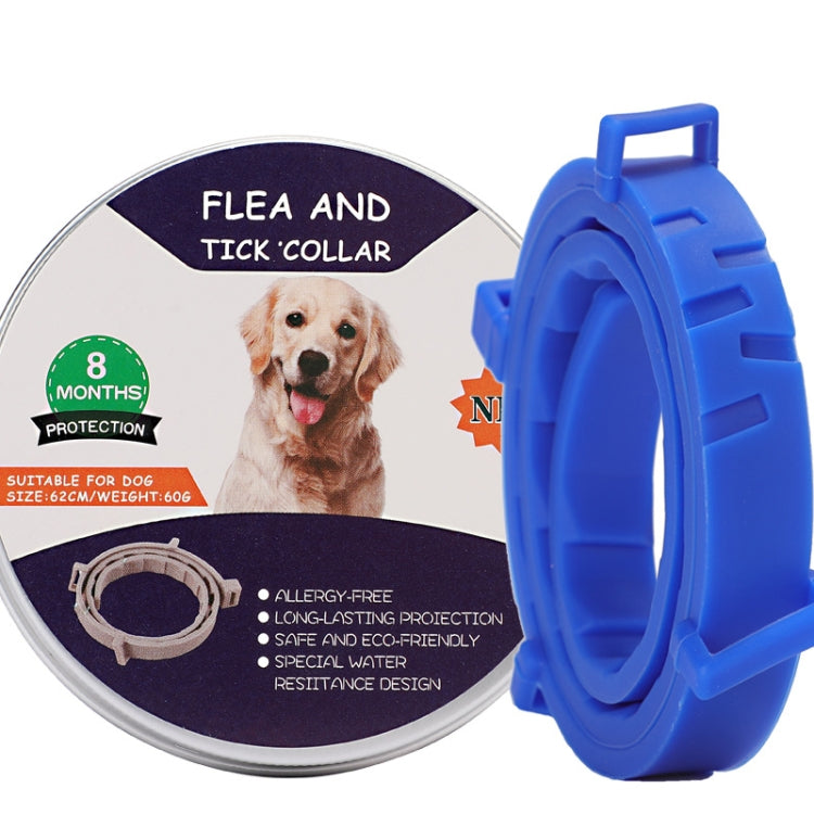 Collar antipulgas y garrapatas para perros y gatos con estuche de aluminio, 72cm Gray, 72cm Orange, 72cm Blue, 38cm Orange, 38cm Pink, 38cm Blue