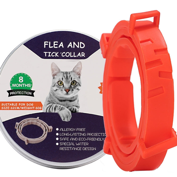 Collar antipulgas y garrapatas para perros y gatos con estuche de aluminio, 72cm Gray, 72cm Orange, 72cm Blue, 38cm Orange, 38cm Pink, 38cm Blue