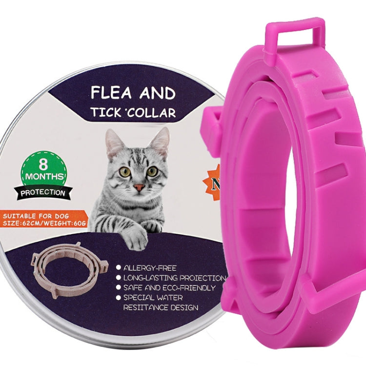 Collar antipulgas y garrapatas para perros y gatos con estuche de aluminio, 72cm Gray, 72cm Orange, 72cm Blue, 38cm Orange, 38cm Pink, 38cm Blue