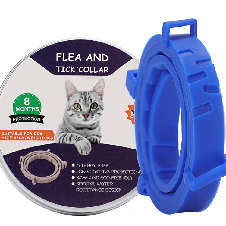Collar antipulgas y garrapatas para perros y gatos con estuche de aluminio, 72cm Gray, 72cm Orange, 72cm Blue, 38cm Orange, 38cm Pink, 38cm Blue