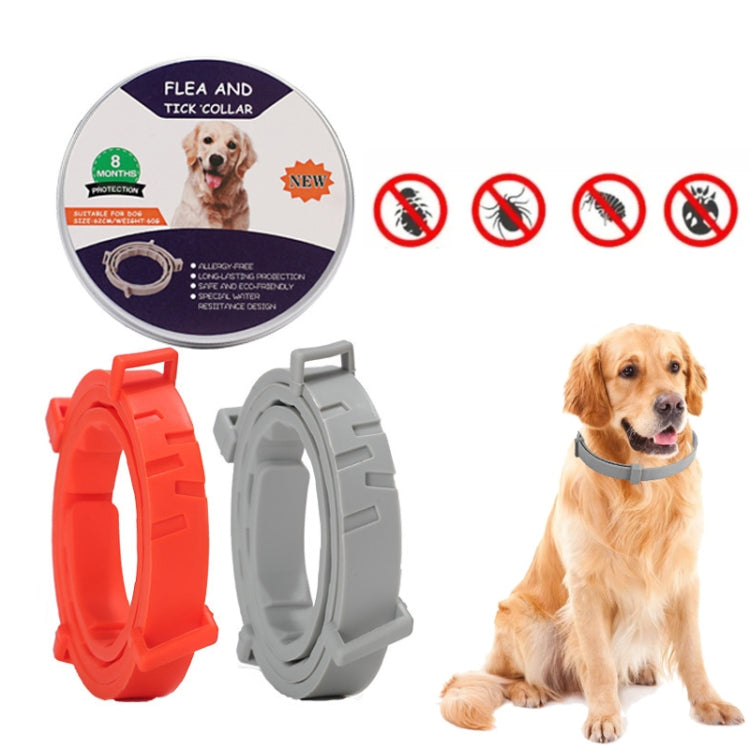 Collar antipulgas y garrapatas para perros y gatos con estuche de aluminio, 72cm Gray, 72cm Orange, 72cm Blue, 38cm Orange, 38cm Pink, 38cm Blue