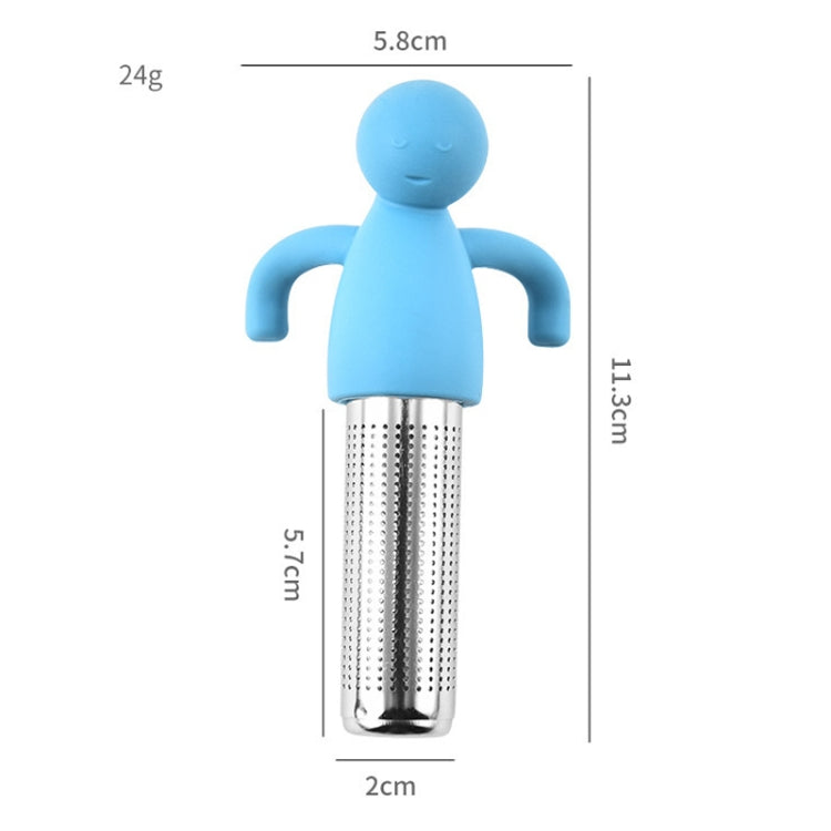Colador de té de acero inoxidable 304 con forma de hombre
