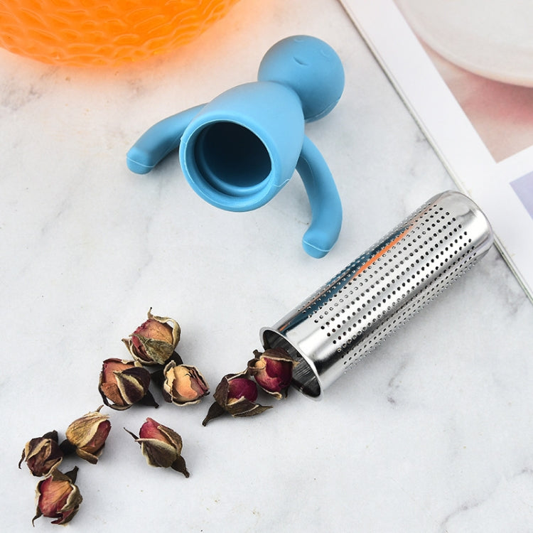 Colador de té de acero inoxidable 304 con forma de hombre