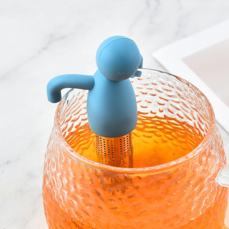 Colador de té de acero inoxidable 304 con forma de hombre