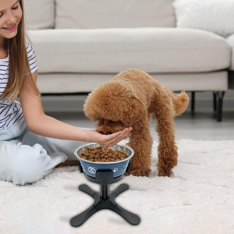 Soporte elevador ajustable para comederos de perros medianos y grandes, Bracket 1pc, Bracket 2pcs, Bracket + Stainless Steel Bowl, Bracket + Blue Stainless Steel Bowl