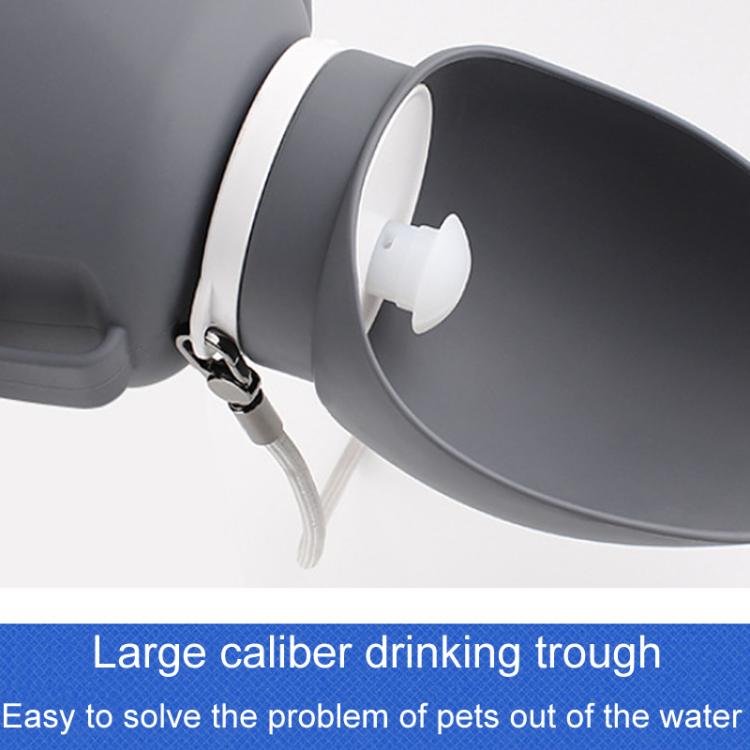 Botella de agua plegable y práctica para mascotas, ideal para pasear al perro al aire libre., 800ml