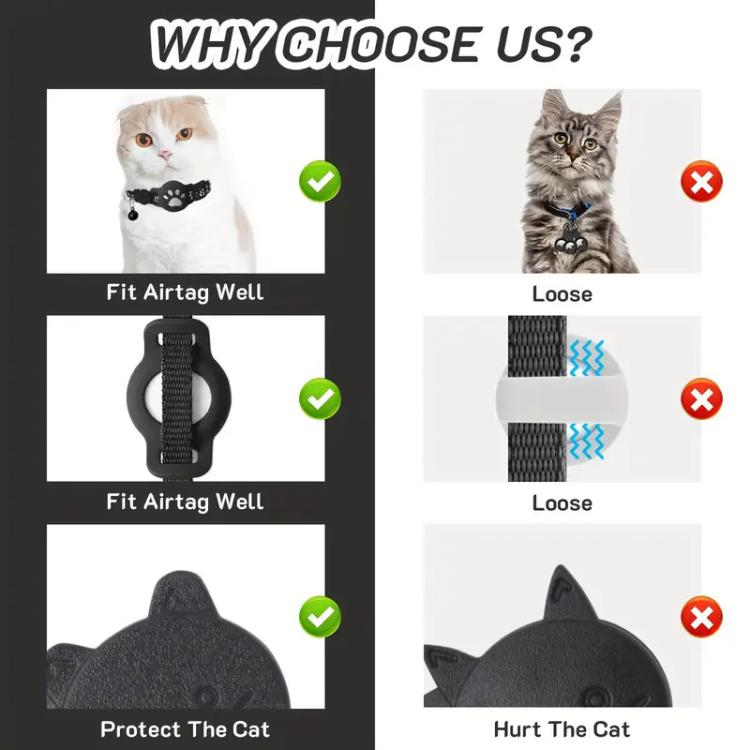 Collar rastreador para gatos con localizador GPS S10, Compatible with Apple Find My, Compatible with Google Find My, Dual System for iOS & Android