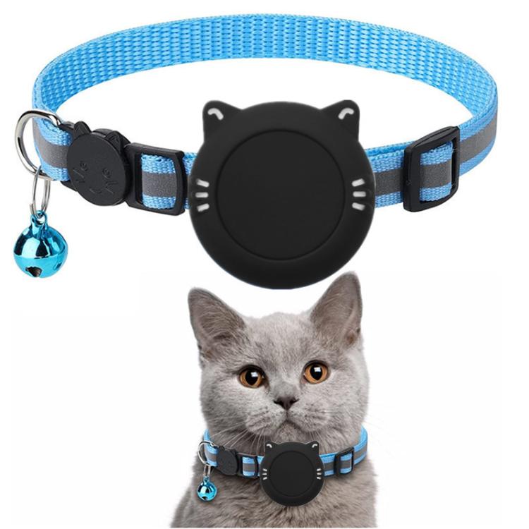 Soporte de silicona impermeable con hebilla de seguridad de liberación rápida y colgante de pez y cascabel para collar de gato AirTag de 2.ª generación / AirTag de 1.ª generación.