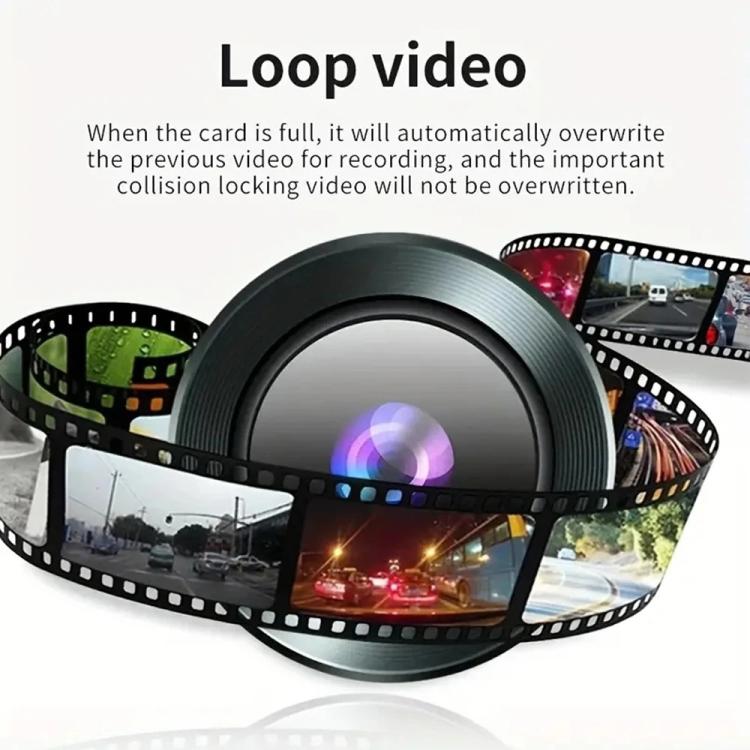 Cámara de salpicadero con pantalla de 2 pulgadas, reproducción de vídeo en teléfono móvil, resolución 4K HD y visión nocturna., Front+Interior, Front+Interior+Rear, Front+Interior+Rear+32g, Front+Interior+Rear+64g