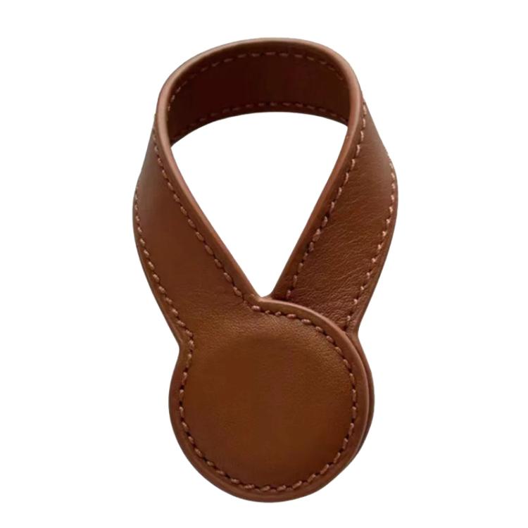 Clip magnético de cuero multiusos para sombreros, soporte redondo de almacenamiento de cuero