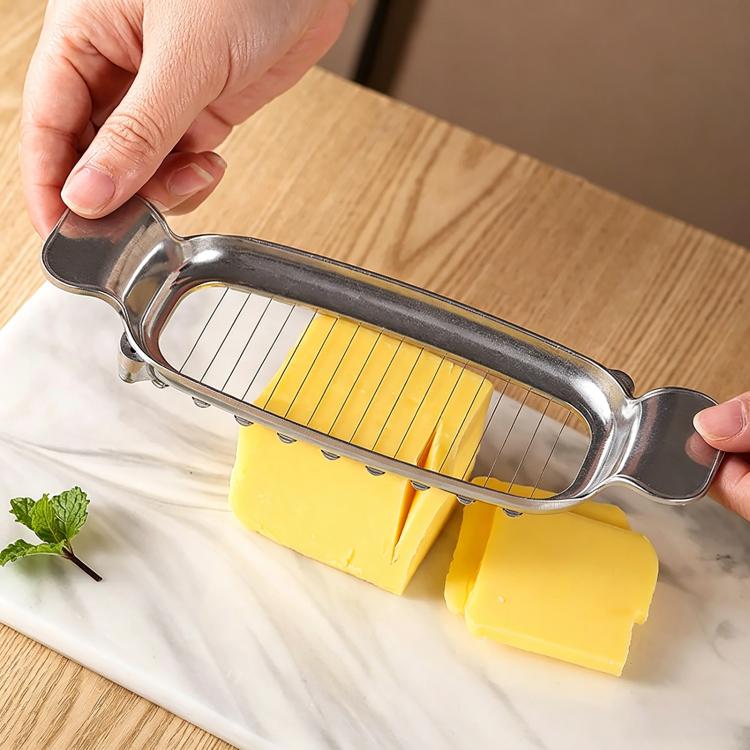 Cortador de queso y mantequilla/foie gras de aluminio fundido a presión y acero inoxidable LsCook, Non-stick, Polished, 430