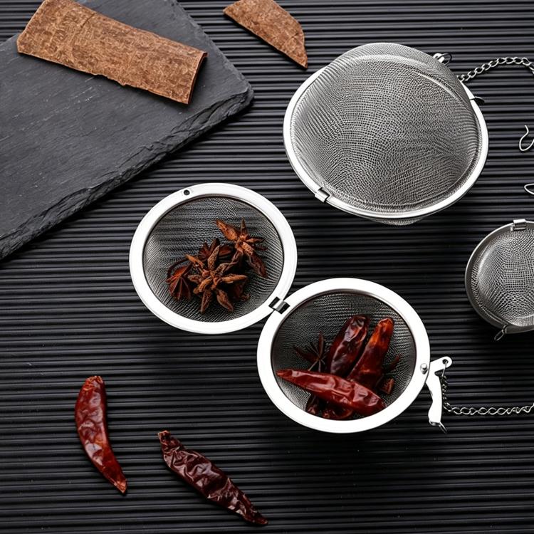 Colador de té de acero inoxidable 304 con bola para especias, Medium